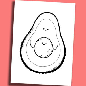 Postkarte Avocado Baby