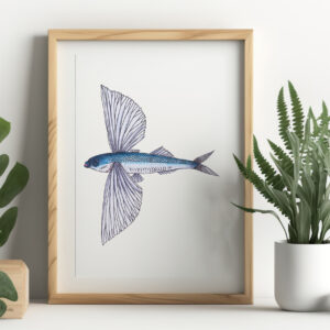 Kunstdruck fliegender Fisch
