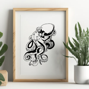 Kunstdruck Oktopus