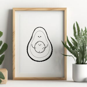 Kunstdruck Avocado Baby